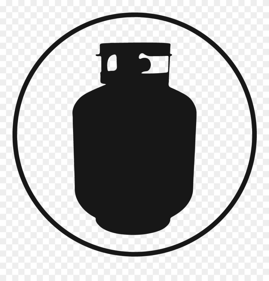Thumb Image - Clip Art Gas Cylinder Clipart Black And White - Png Download