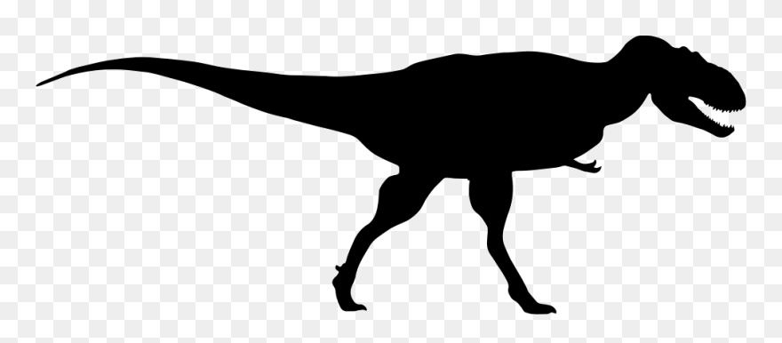 Tyrannosaurus Rex - Black Dinosaur Logo Clipart