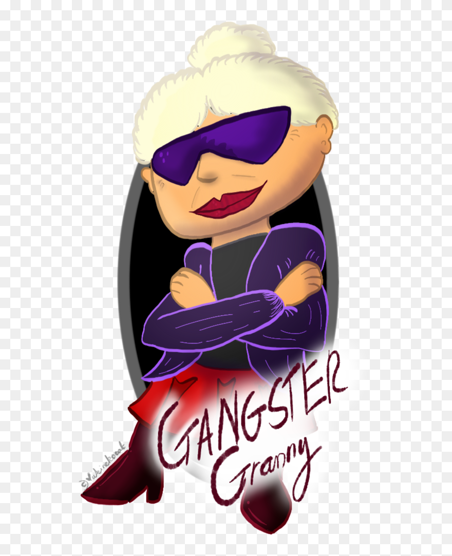 Grandmother Clipart Rolling Walker - Gangster Granny - Png Download