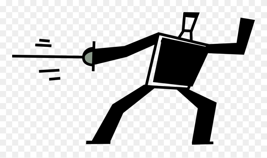 Fencing Clipart Olympic Athlete - Png Download