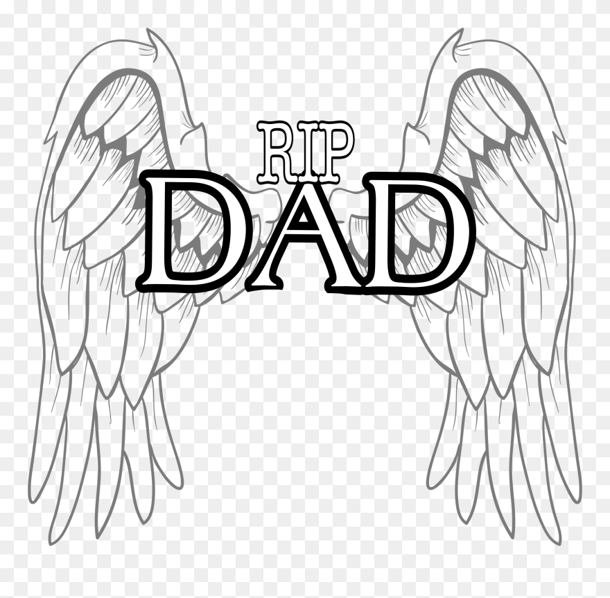 #ripdad #angel #heaven #freetoedit - Rip Dad Clipart - Png Download