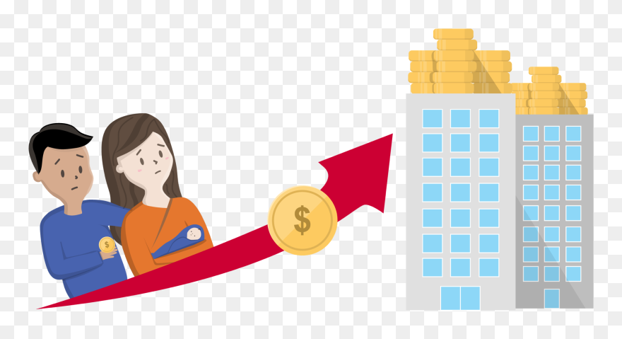 Rising Prices - Increase Rent Cartoon Clipart