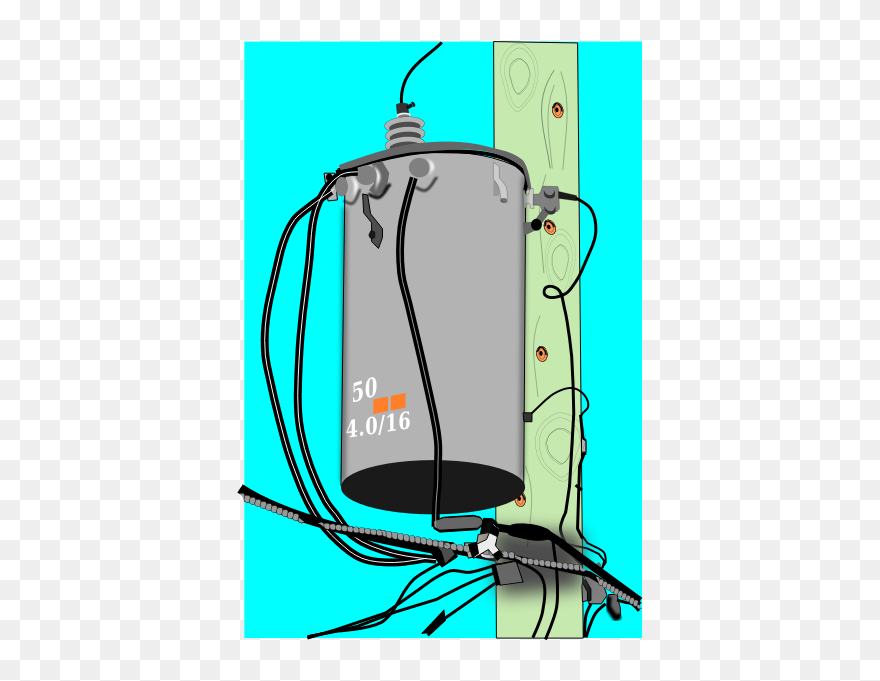 Electric Utility Transformer - Transformador De Energia Electrica Clipart