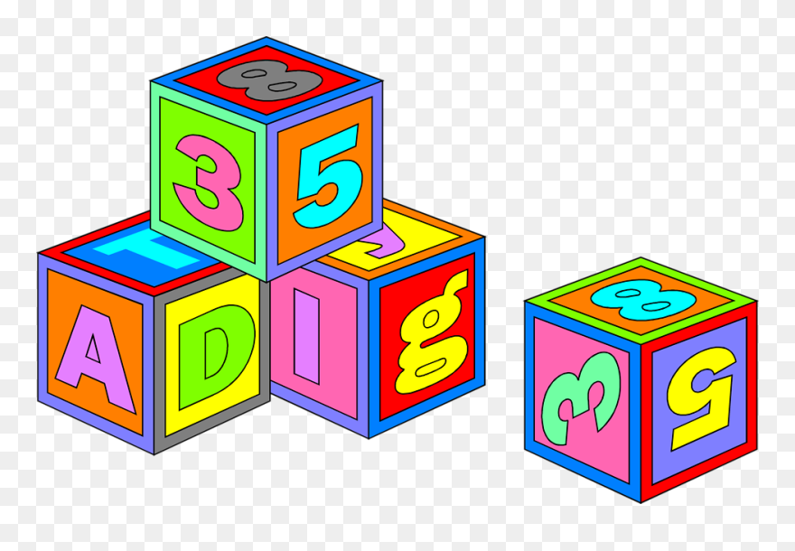 Toy Blocks Apple Clipart Picture Transparent Library - Toy Blocks Clipart - Png Download