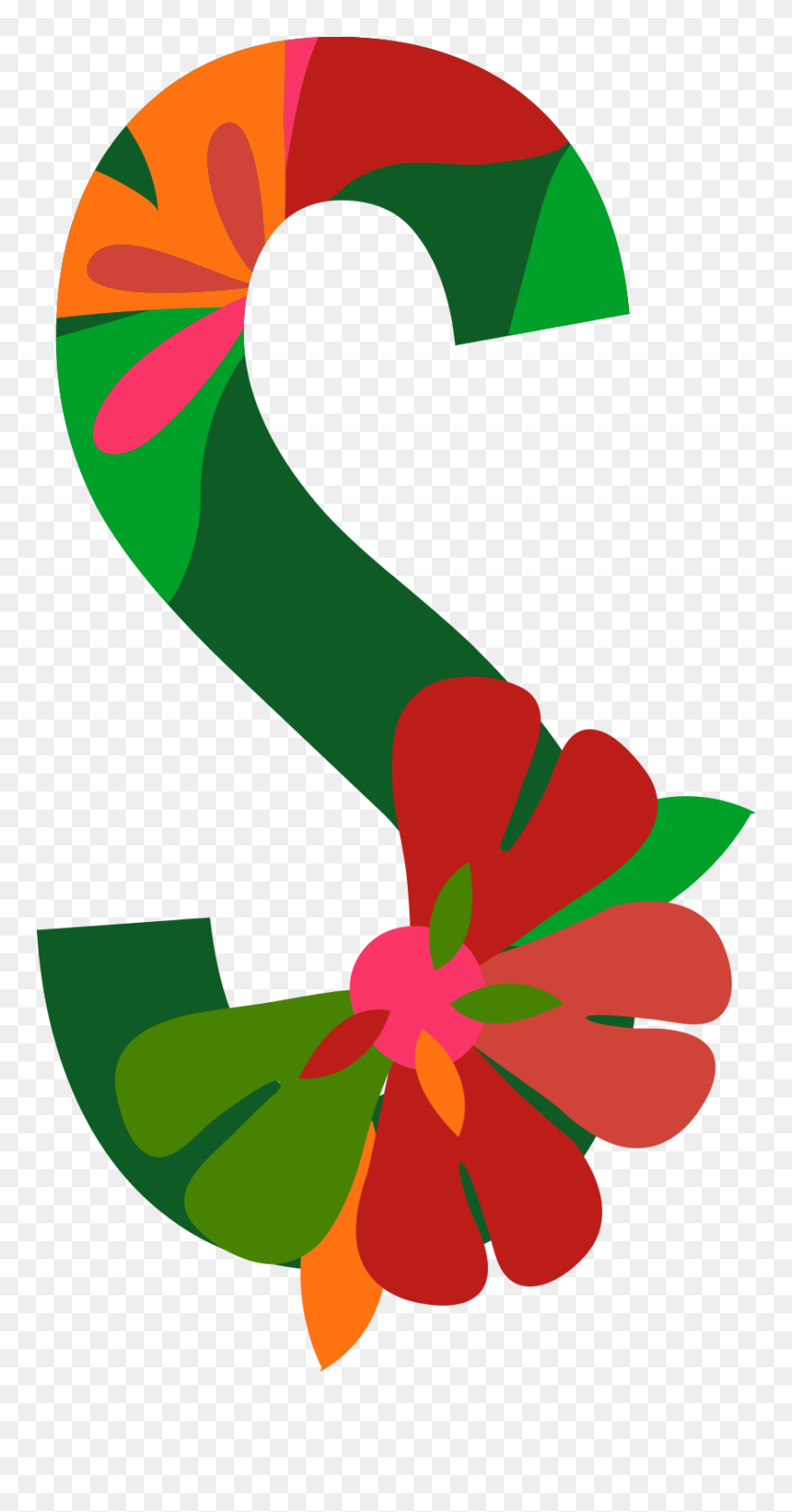 S Floral Letter - S Letter Flower Png Hd Clipart
