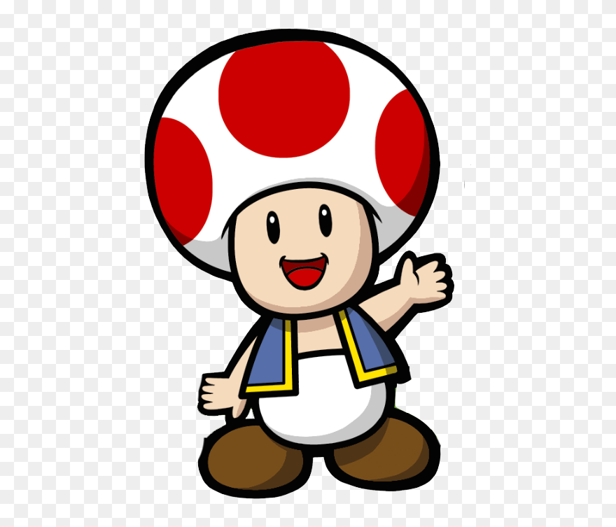 Transparent Hostage Clipart - Super Paper Mario Toad - Png Download