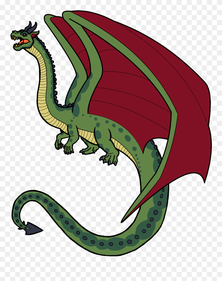 Queen Claire Dragon Green - Dragon Clipart