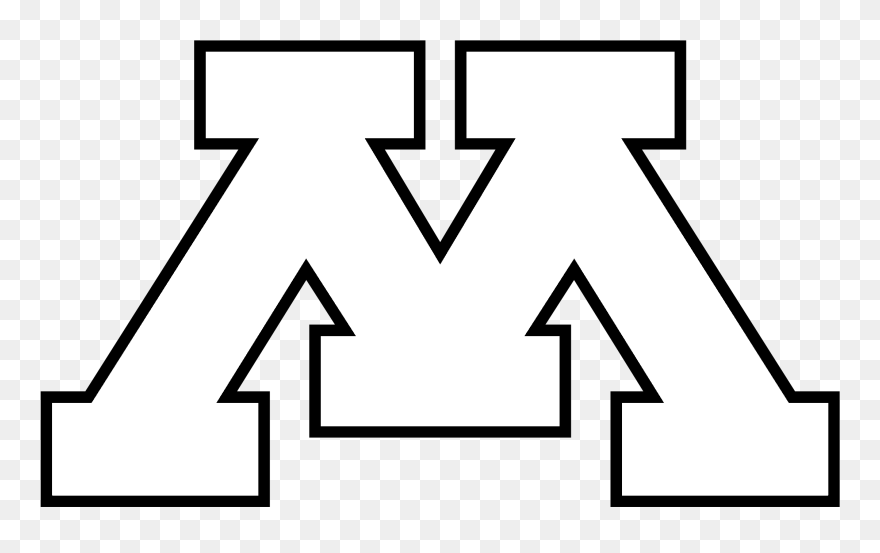 Minnesota Golden Gophers Logo Black And White - White Minnesota Gophers Logo Clipart