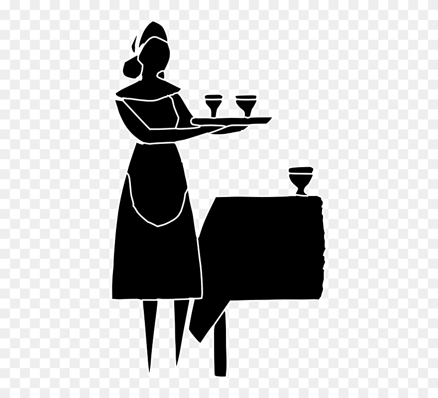 Server Servant Table - Server At A Restaurant Clipart - Png Download