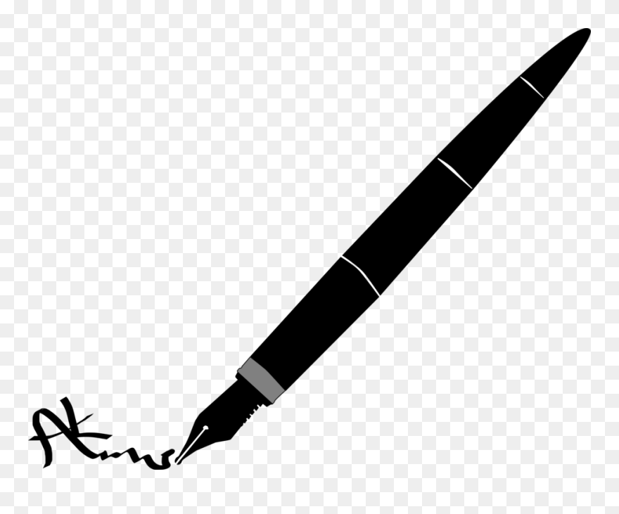 Angle,black And White,pen Png Clipart - Signature Clip Art Transparent Png