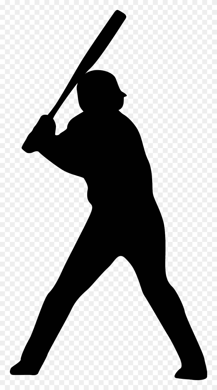 Softbol En Buenos Aires - Baseball Player Silhouette Clipart