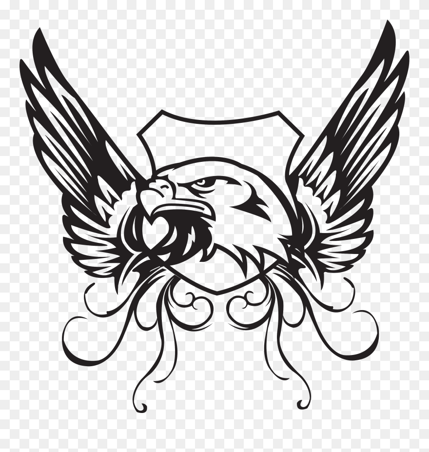 School Supplies Black And White Clipart Jpg Download - Horizon Middle School Hawks - Png Download