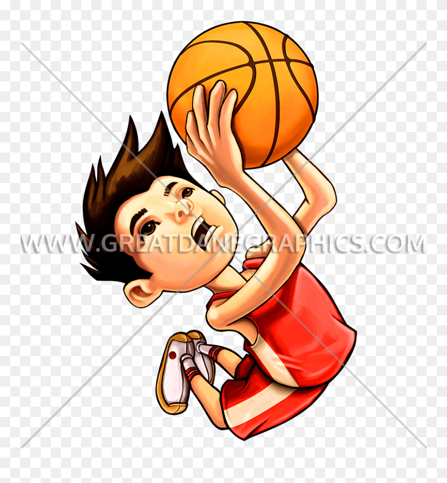 Children Playing Basketball Clipart Png Download Kid - Kid Shooting Basketball Cartoon Transparent Png