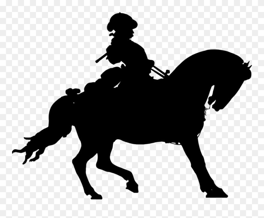Cowboy Rider Silhouette Png Image - Silhouette Of Man On Horse Clipart