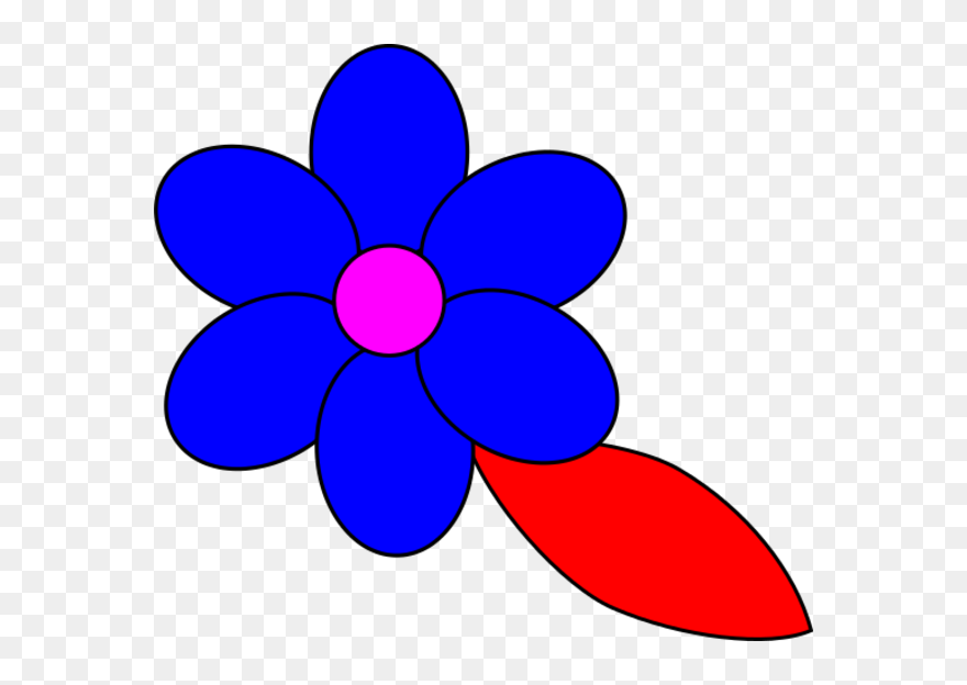 33 Petals Clipart - Green Flower With Leaf Clipart - Png Download