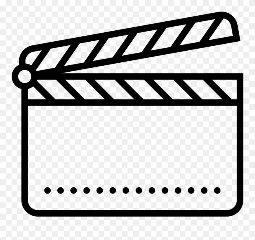 Clapperboard Clipart Scene Board - Movie Board Clapper Icon White - Png Download