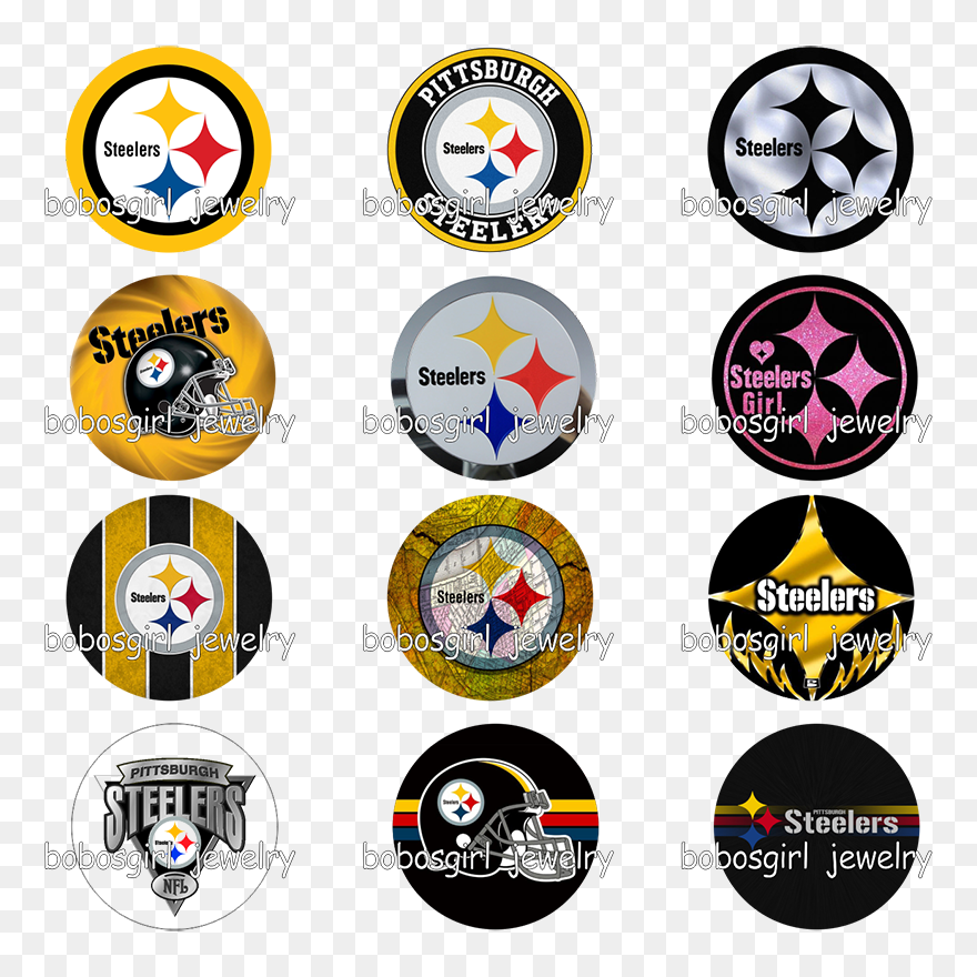 Football Pittsburgh Steelers Glass Perfume Aroma Locket - Logos And Uniforms Of The Pittsburgh Steelers Clipart
