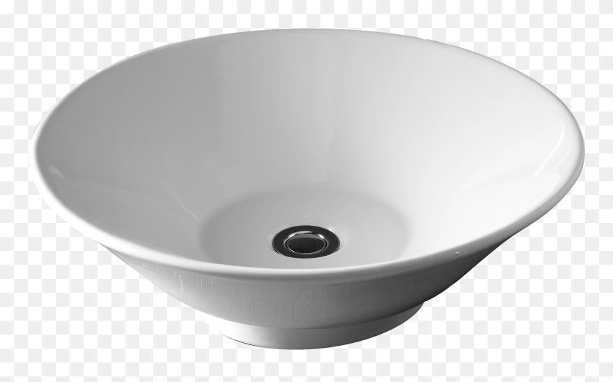 Faucet Clipart Sinki - Round White Vitreous China Vessel Sink - Png Download