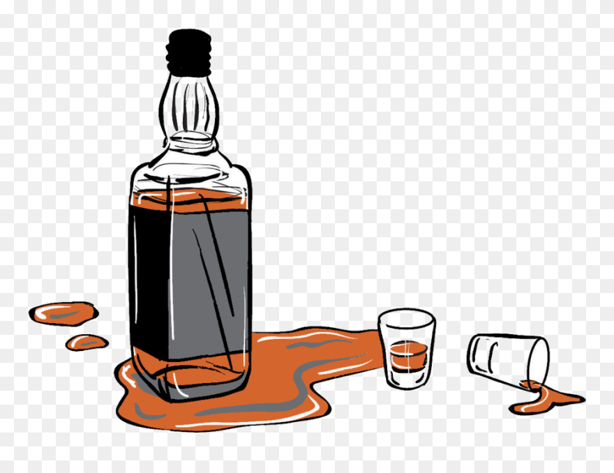 Alcohol Whiskey Distilled Beverage - Whiskey Bottle Clip Art - Png Download