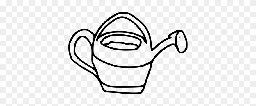Line Art,head,cup - Çiçek Sulama Kabı Boyama Clipart