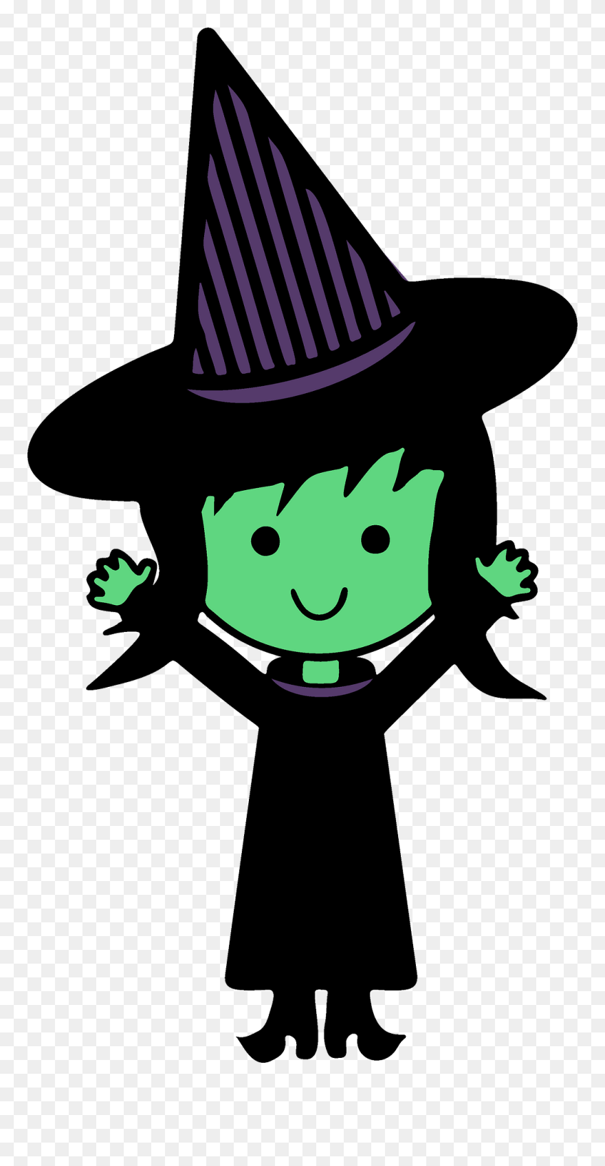 Clipart Transparent Cute Witch - Png Download