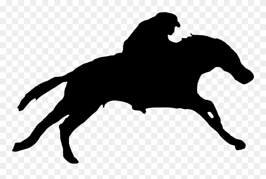 Ox Clipart Rodeo Bull - Silhouette Of A Person Riding A Horse - Png Download