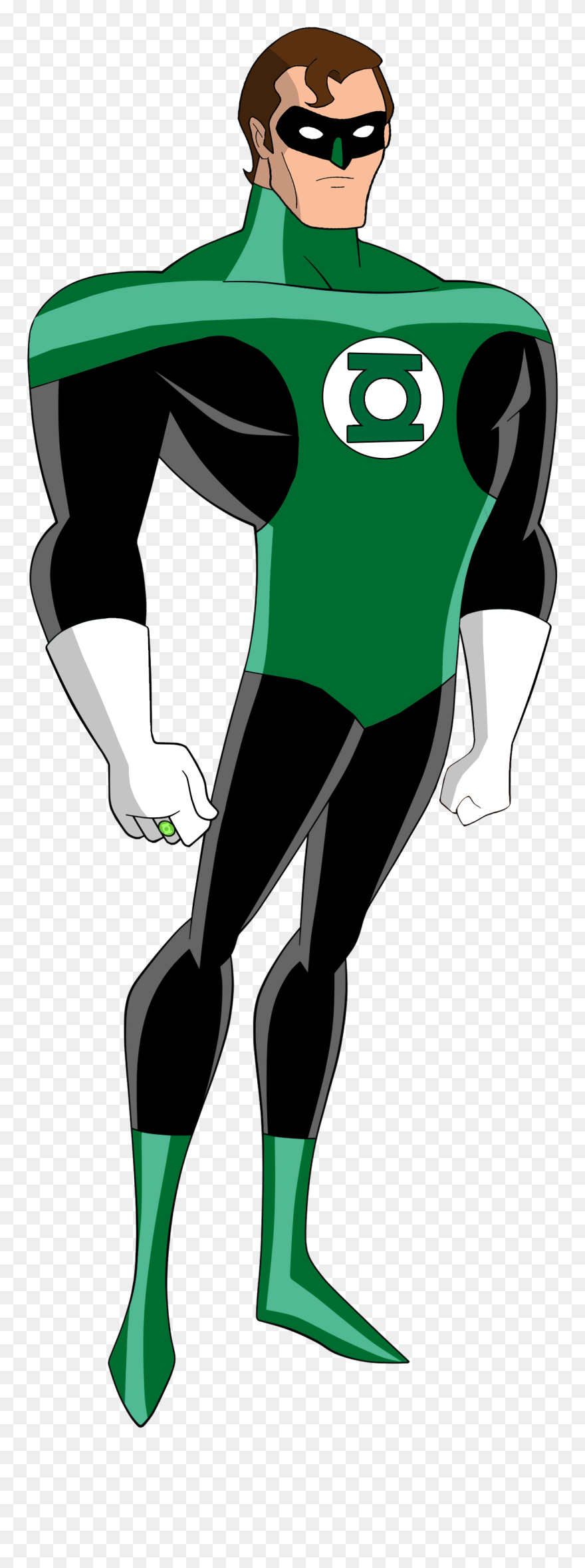 The Green Lantern Clipart Green Shield - Cartoon Hal Jordan Green Lantern - Png Download