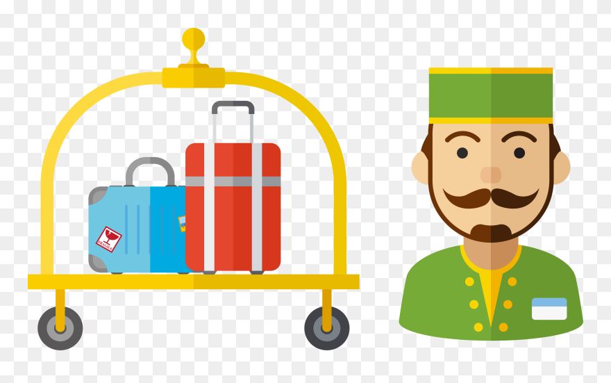 Hotel Clipart Cafe Waiter - Hotel Service Png Transparent Png