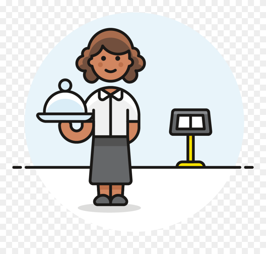 Icon Image Creator Pushsafer - Cartoon Clipart Waiter - Png Download