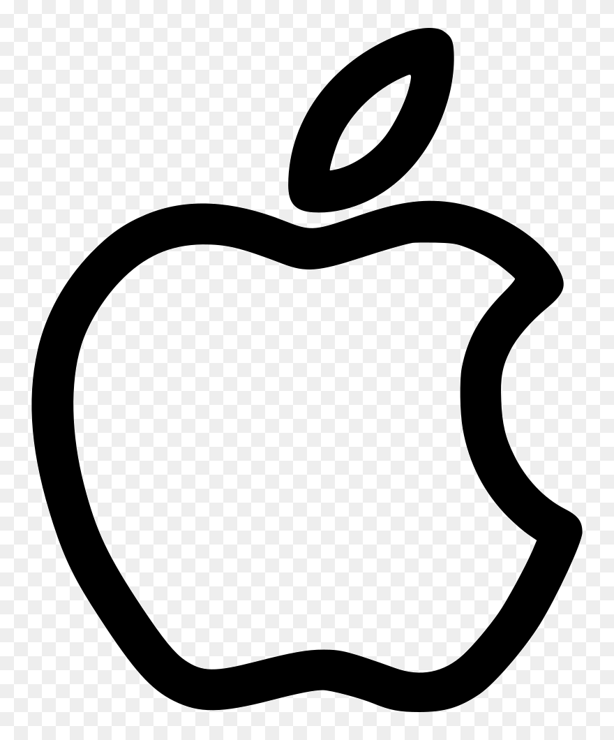 Apple Thick Outline Clipart Clip Stock Food Health - Outline Apple Logo Transparent - Png Download
