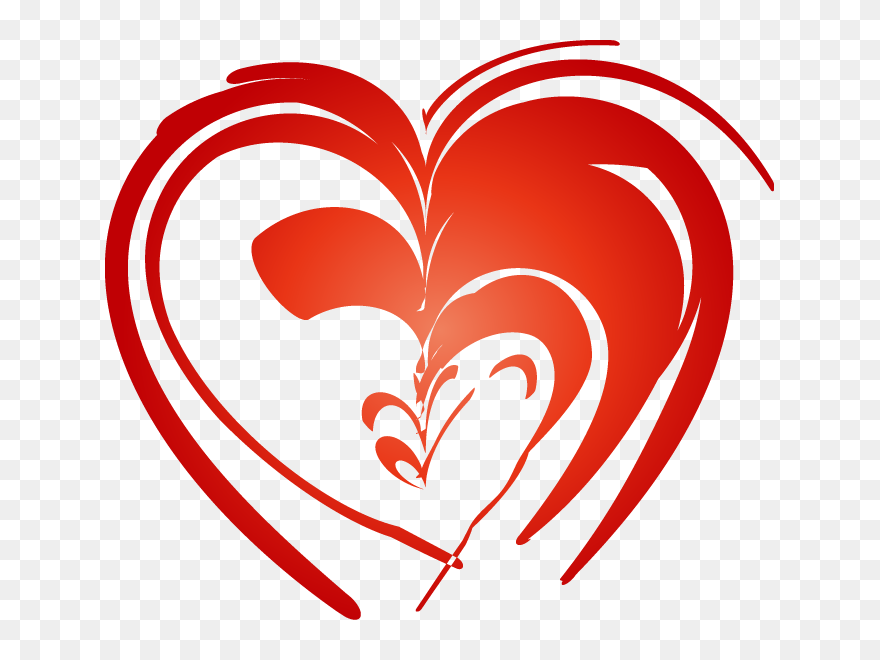 Red Shape Clip Art - Heart Abstract Png Transparent Png