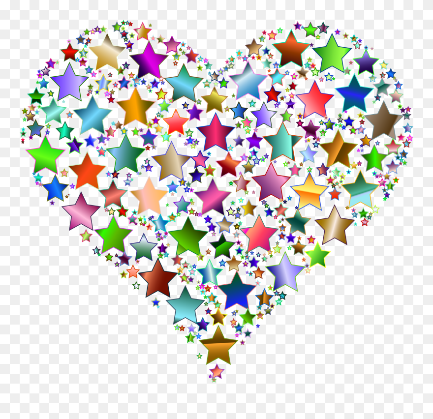 Transparent Background Colorful Heart Png Clipart