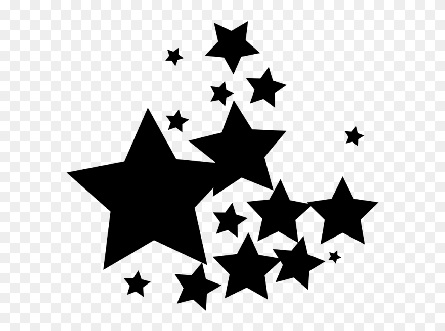 Star Png Vector - Black Stars Transparent Background Clipart