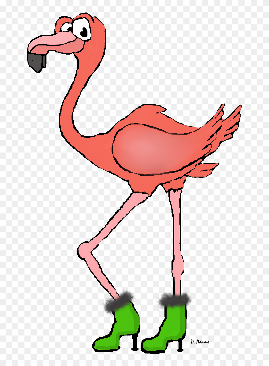 Cartoons - Adamsart - Cartoon Flamingo Clipart