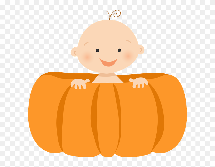 Grã¡vida E Bebãª 2 - Pumpkin Baby Shower Clip Art - Png Download