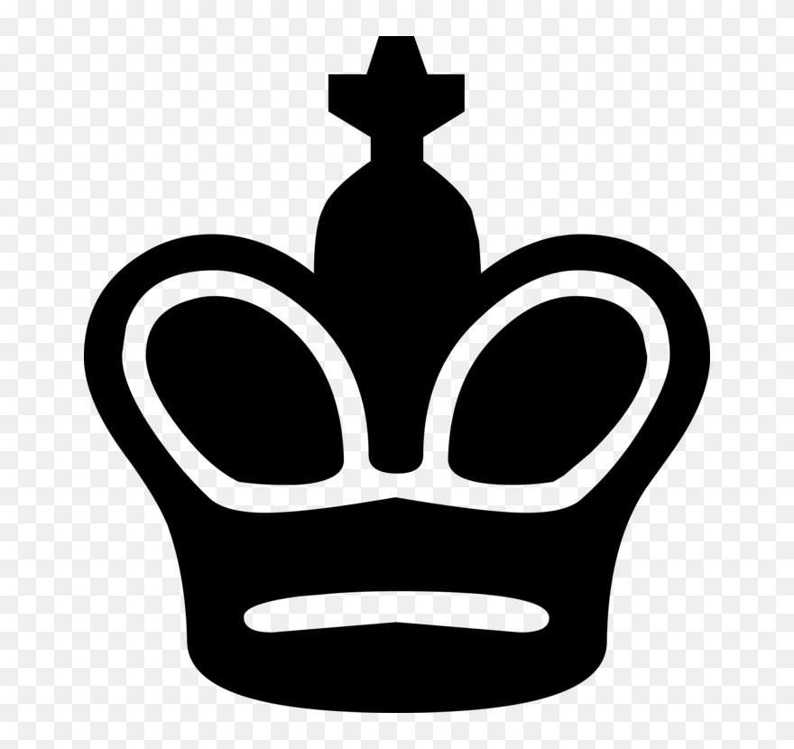 Monochrome - King Chess Piece Logo Clipart