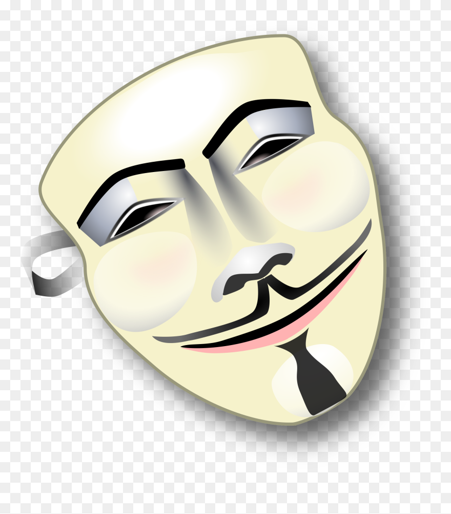 Hacker Clipart Guy Fawkes Mask - Guy Fawkes Mask - Png Download
