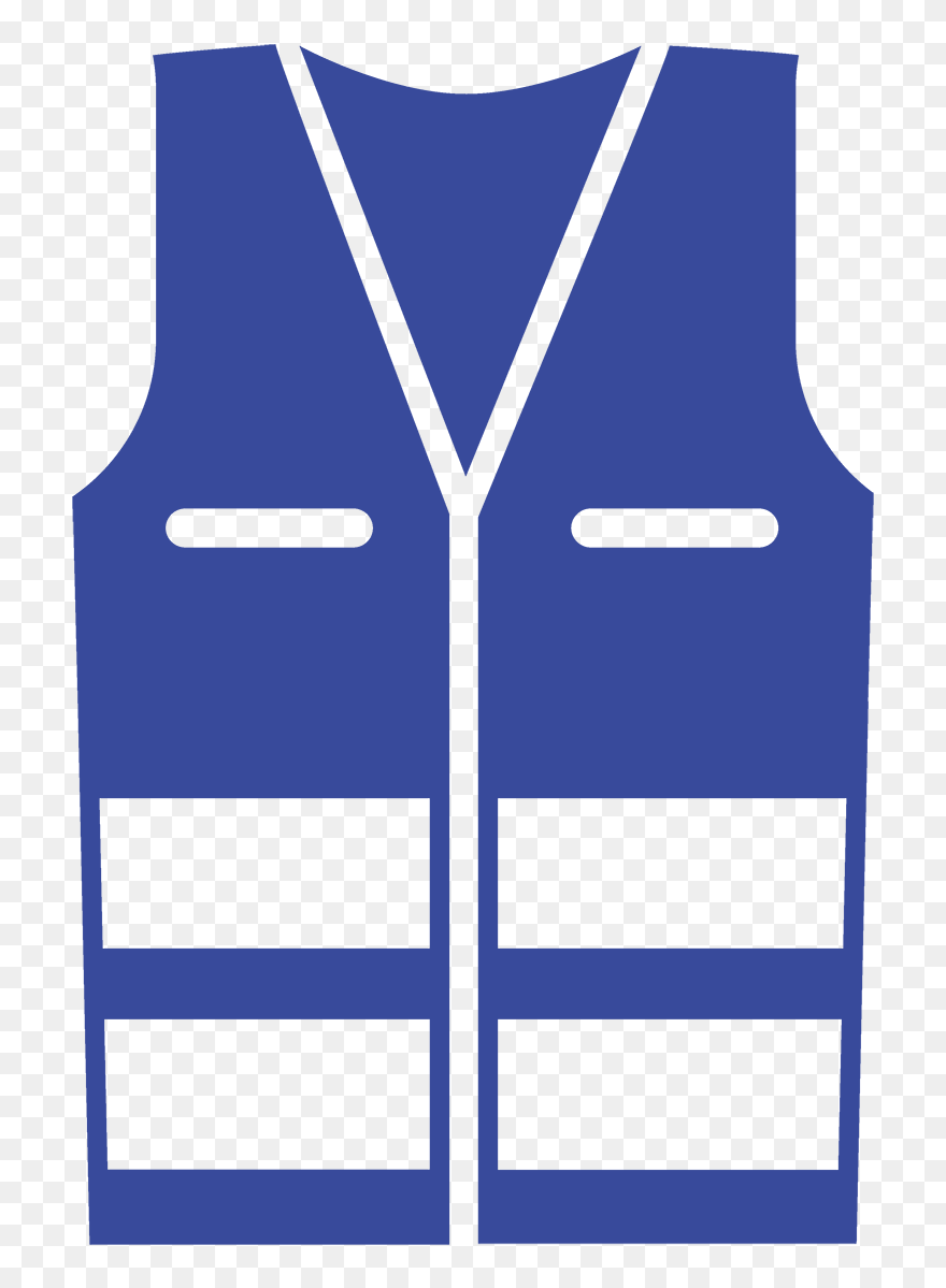 Nalder Protective Clothing For - Blue Safety Vest Clipart - Png Download