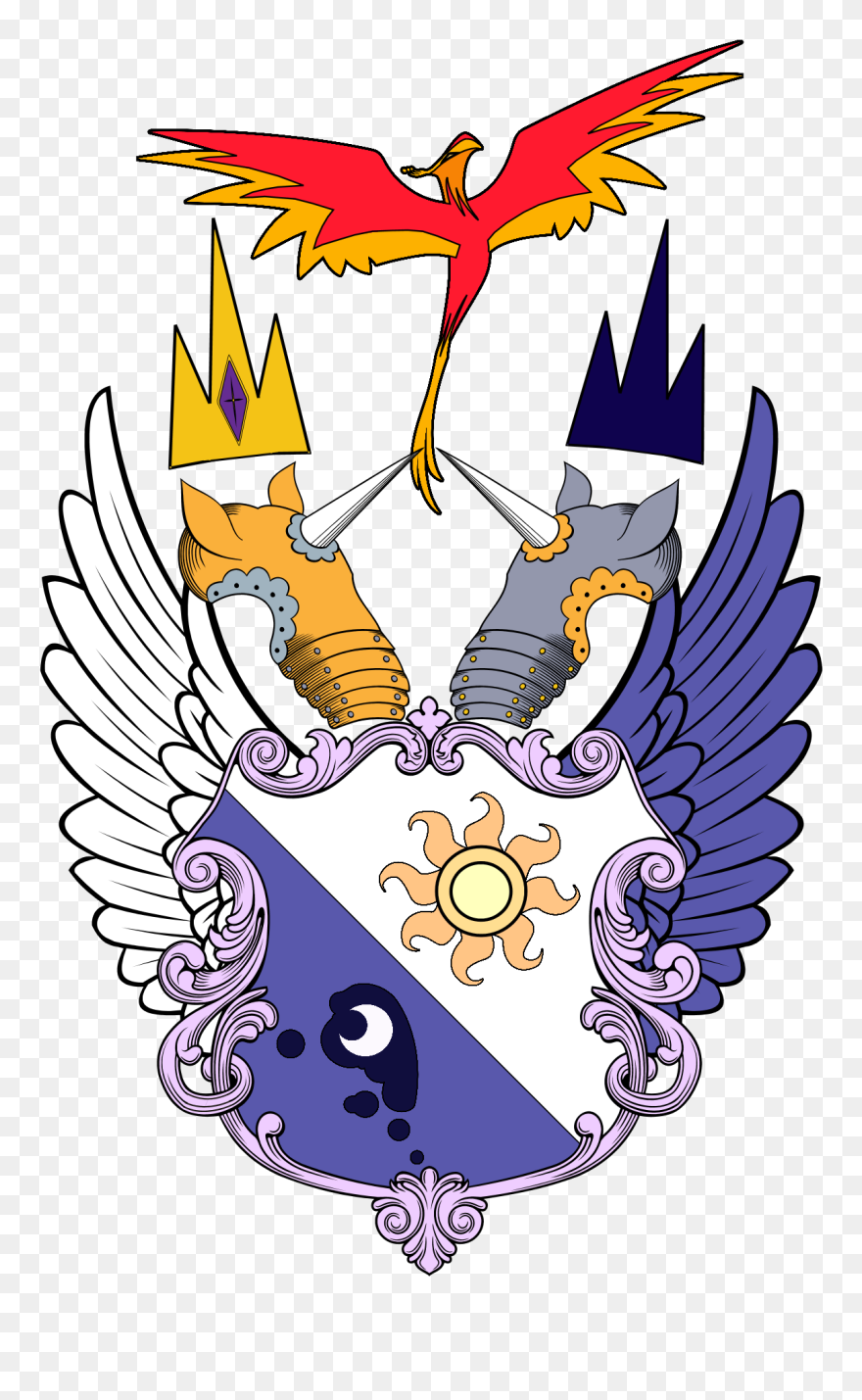 Lunar Clipart Crest - Pretty Coat Of Arms - Png Download