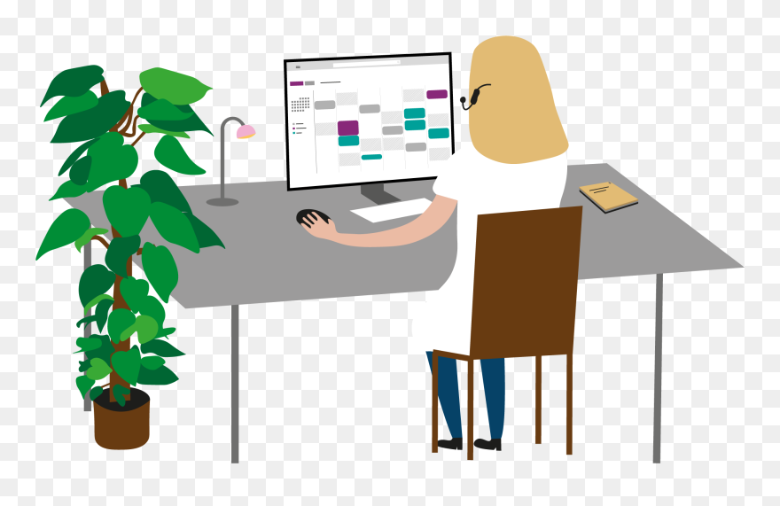 Medical Assistant Or Secretary - Cartoon Clipart