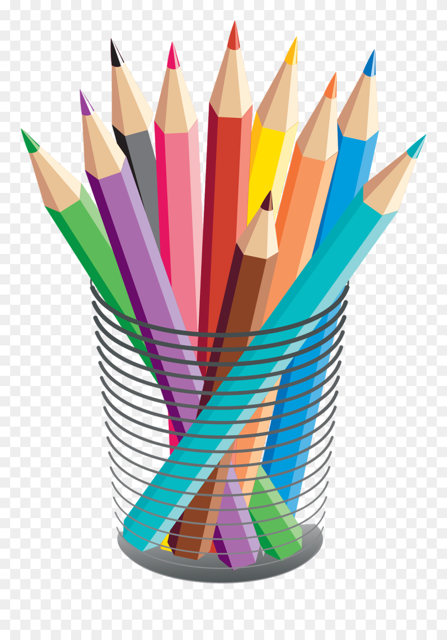 Download Transparent Library Colored Pencil Stationary Transprent 