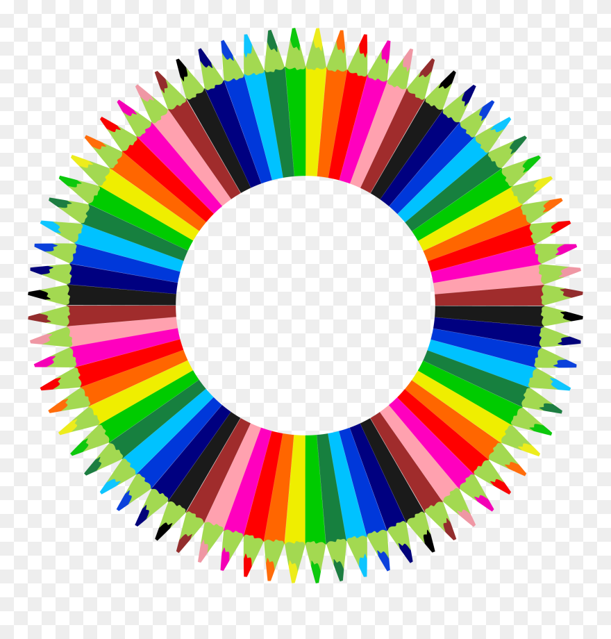 Colorful Pencils Frame 2 Clip Arts - Michigan Notary Seal - Png Download