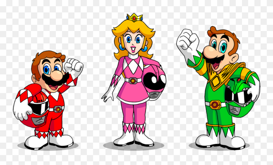 Power Rangers Clipart Character - Super Mario Power Rangers - Png Download