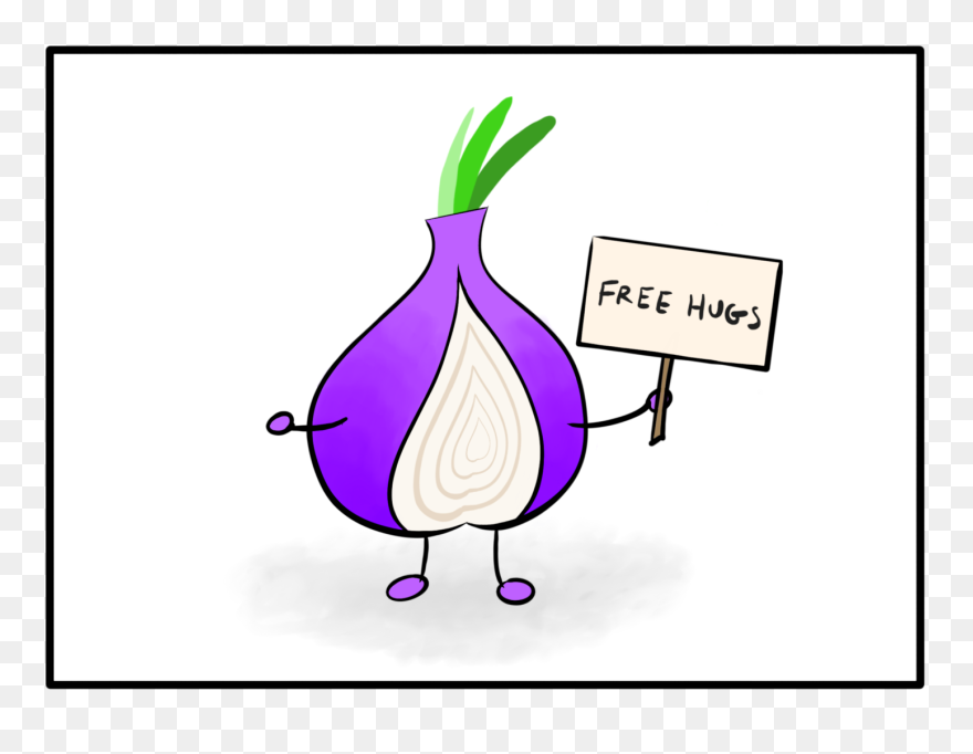 Tor Onion Holding A Free Hugs Sign - Red Onion Clipart