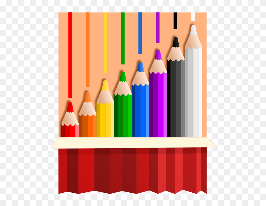 Color Pencil Case - Pencil Color Clip Art - Png Download