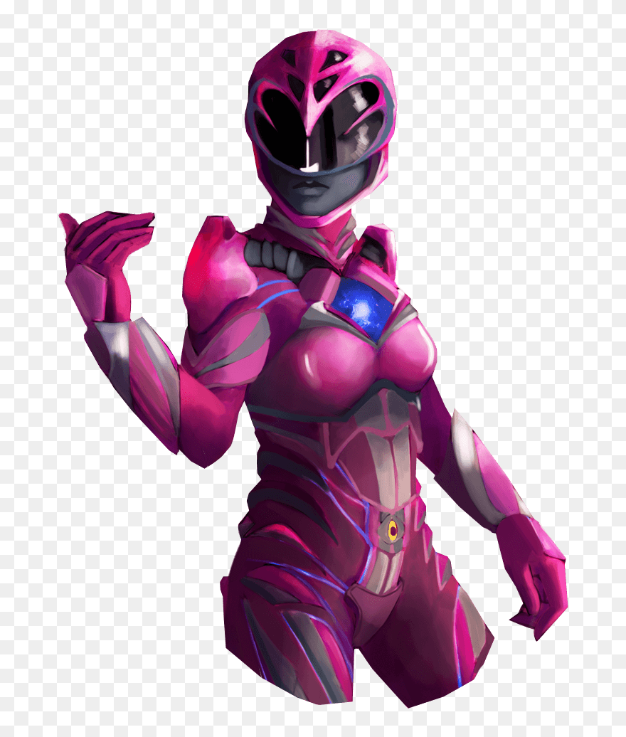 Transparent Pink Power Ranger Clipart - Pink Power Rangers Cartoon - Png Download