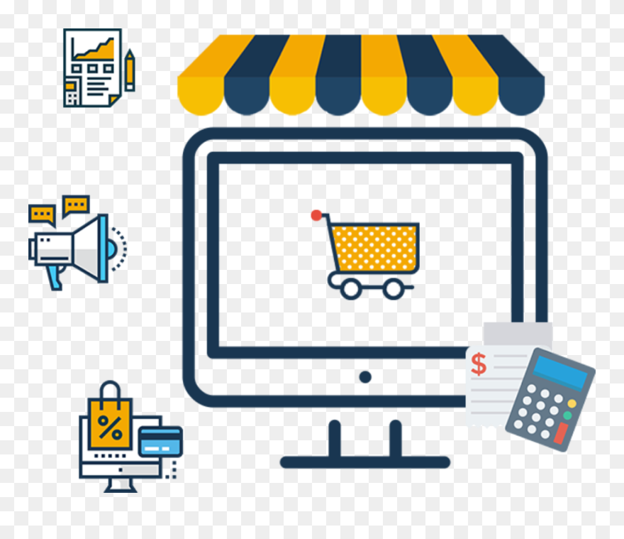Retail E-commerce Software Market Share - Desktop Computer Clipart