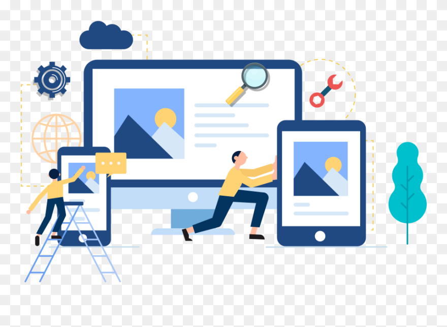 Web Development - Responsive Website Design Benefits Clipart