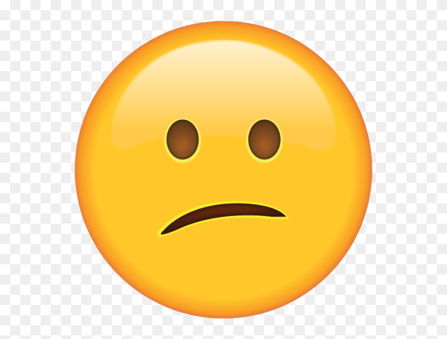 Confused Face Emoticon Clipart
