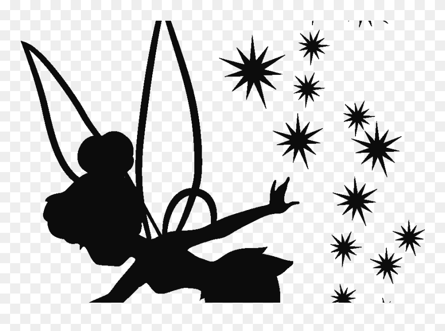 Tinker Bell Wendy Darling Silhouette Drawing Pixie - Transparent Tinkerbell Silhouette Png Clipart